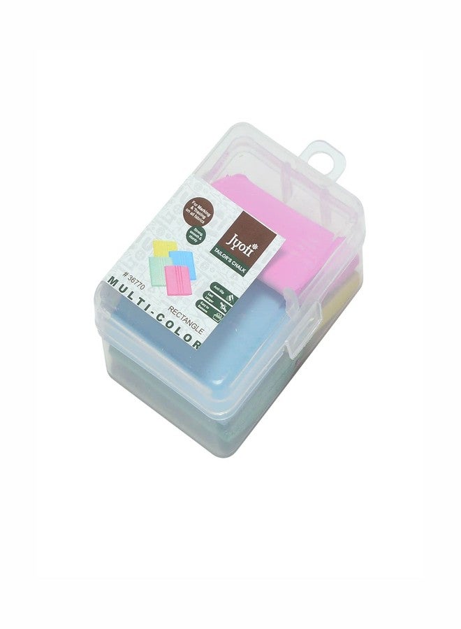 Jyoti 20 Pieces Multicolor Dust Free Rectangle Tailor's Chalk & Sewing Tailor Marker, Perfect Markings on Fabrics/Clothes for Tailoring, Quilting, Crafts, Sewing Supplies, Plastic Box (Small Box) - Image 1